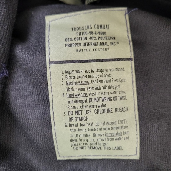 Vintage Propper military cargo pants combat navy pockets - Picture 2 of 13